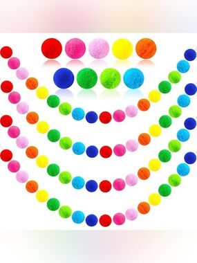 Colorful Felt Ball Garland String